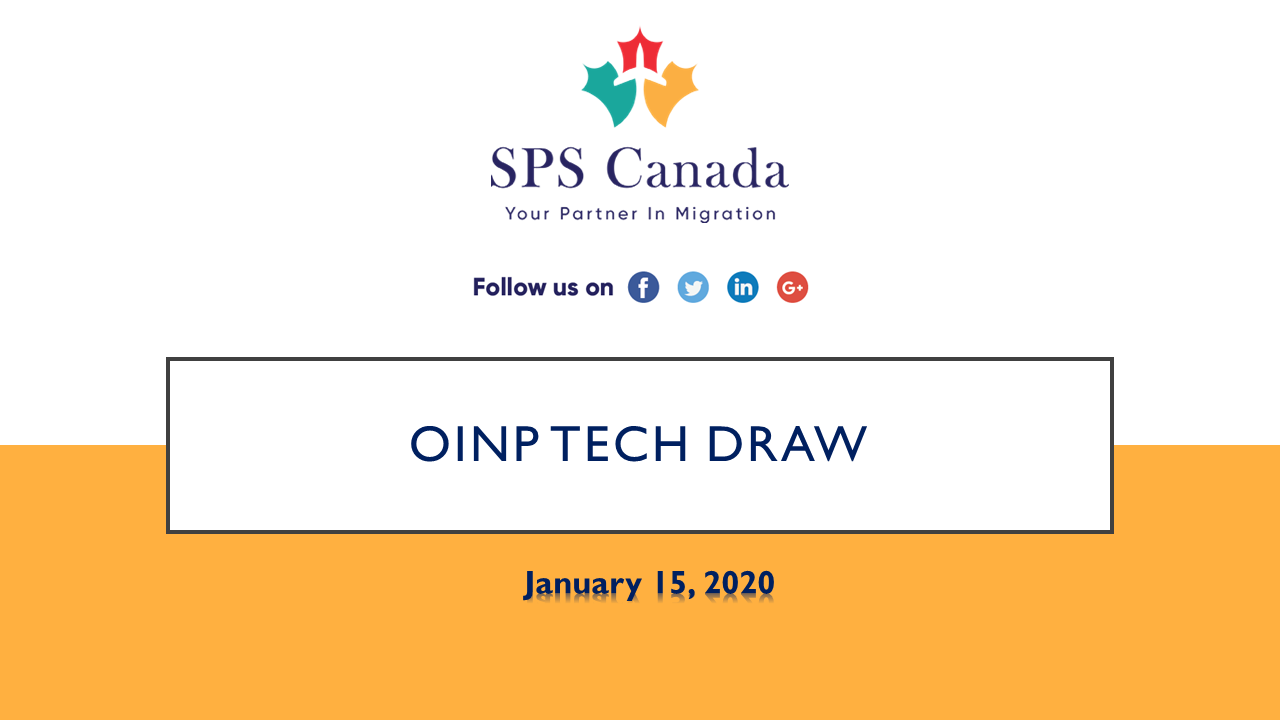 The OINP Tech Draw for 2020 Identifies more than 950 people with Technological Skills