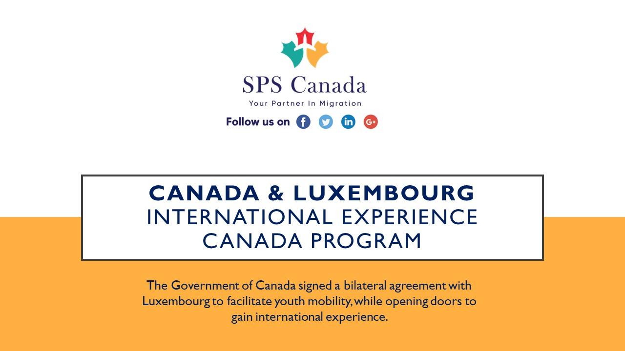 INTERNATIONAL EXPERIENCE CANADA PROGRAM