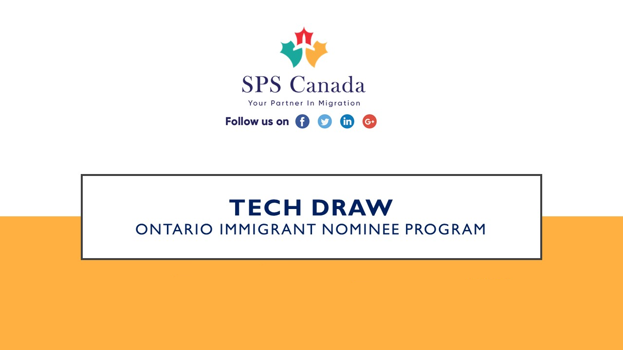 Tech Draw: Ontario Immigrant Nominee Program (OINP)