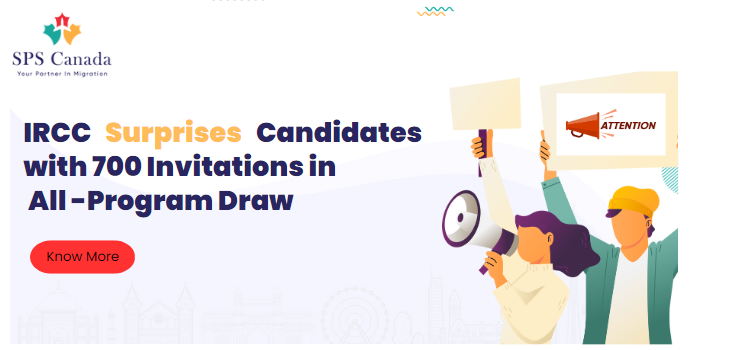 IRCC Surprises Candidates with 700 Invitations in All-Program Draw with CRS Score 511