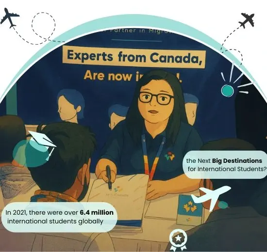 Immigration consultant reviewing educational credentials for PR